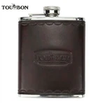 Hunting Vintage Leahter Rustfritt stål vinpottflaske 6OZ hofteflasker