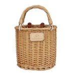 Tourbon Vintage Bike Sykling Håndtak Front Wicker Sykkelkurv