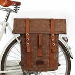 Vannavstøtende retro sykkelpannier ryggsekk