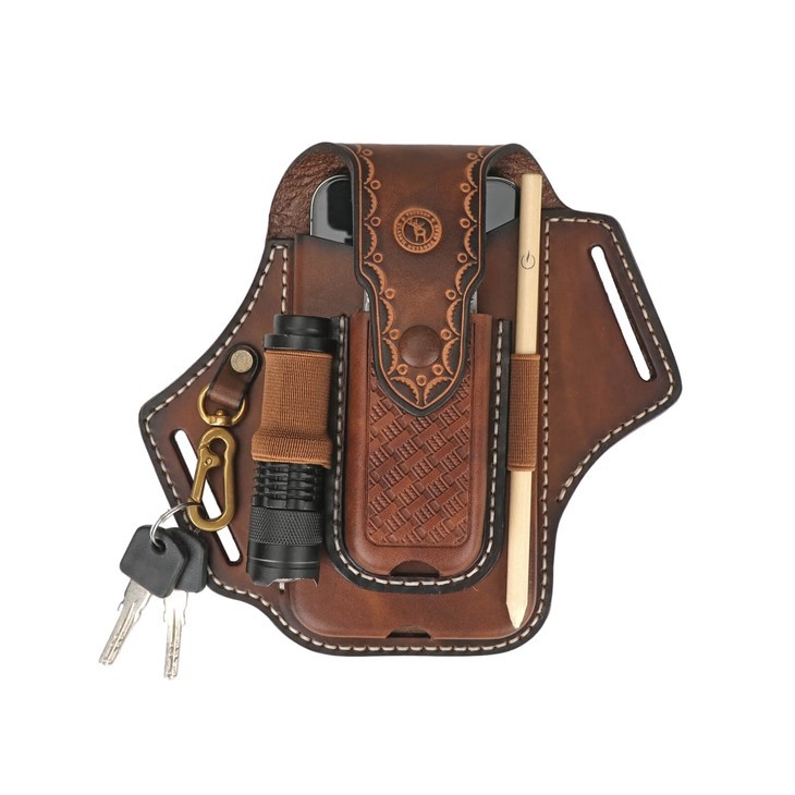 Multiverktøy skinnkappe for belte EDC Pocket Organizer