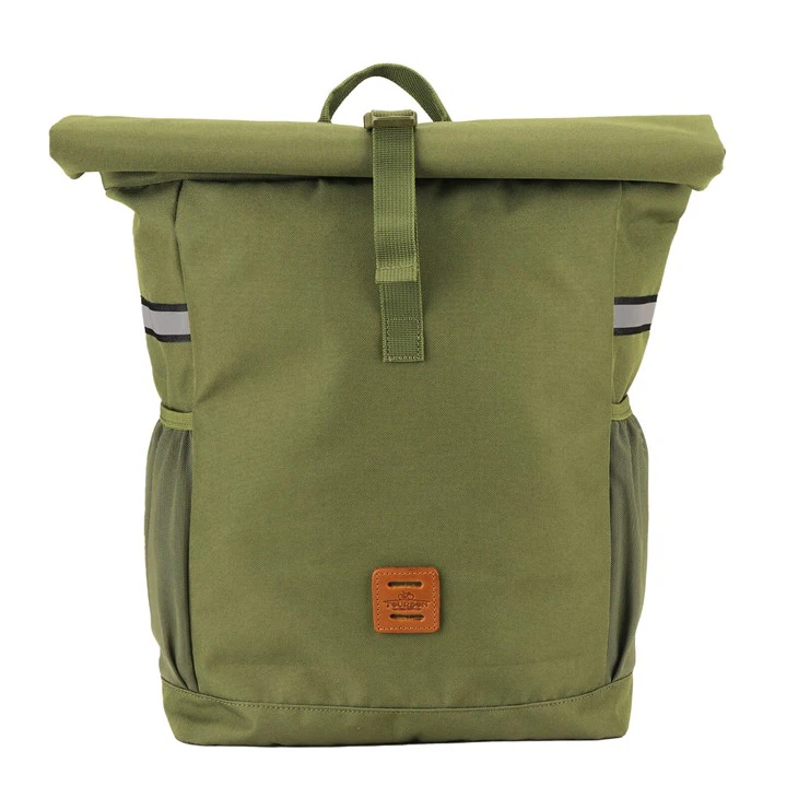 Tourbon nylon vanntett rulletopp sykkel ryggsekk pannier pose